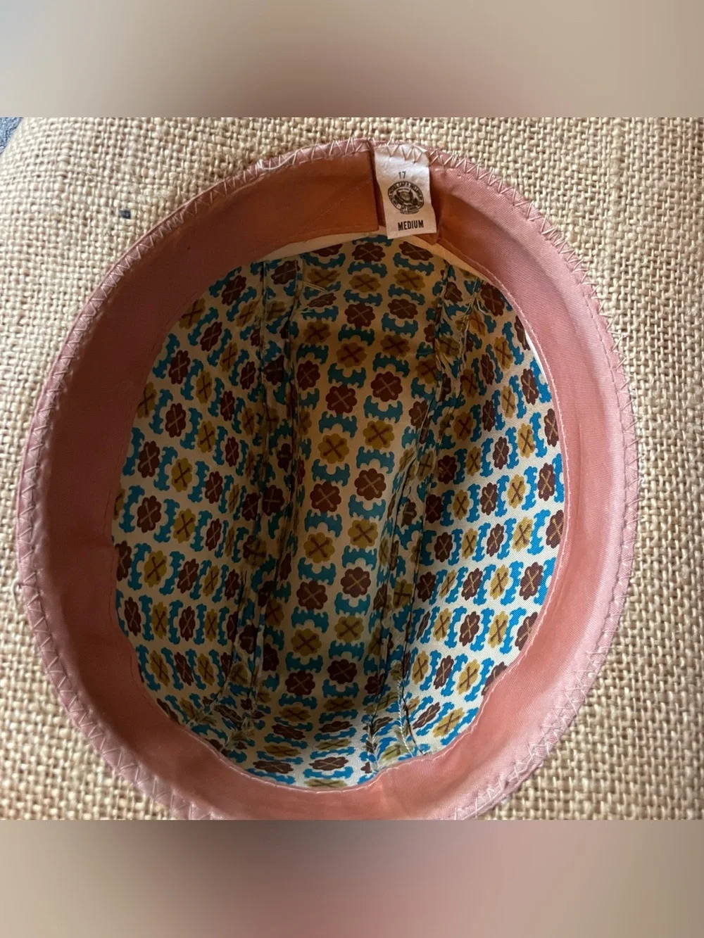 Vintage 70s Straw Cowboy Hat Cowgirl Braided Band Union Made Retro Tan Size M - Picture 7 of 7